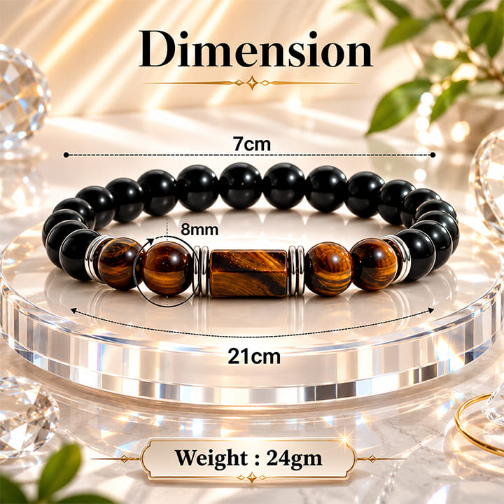 Tiger's Eye Zodiac Band – Leo (सिंह राशि)