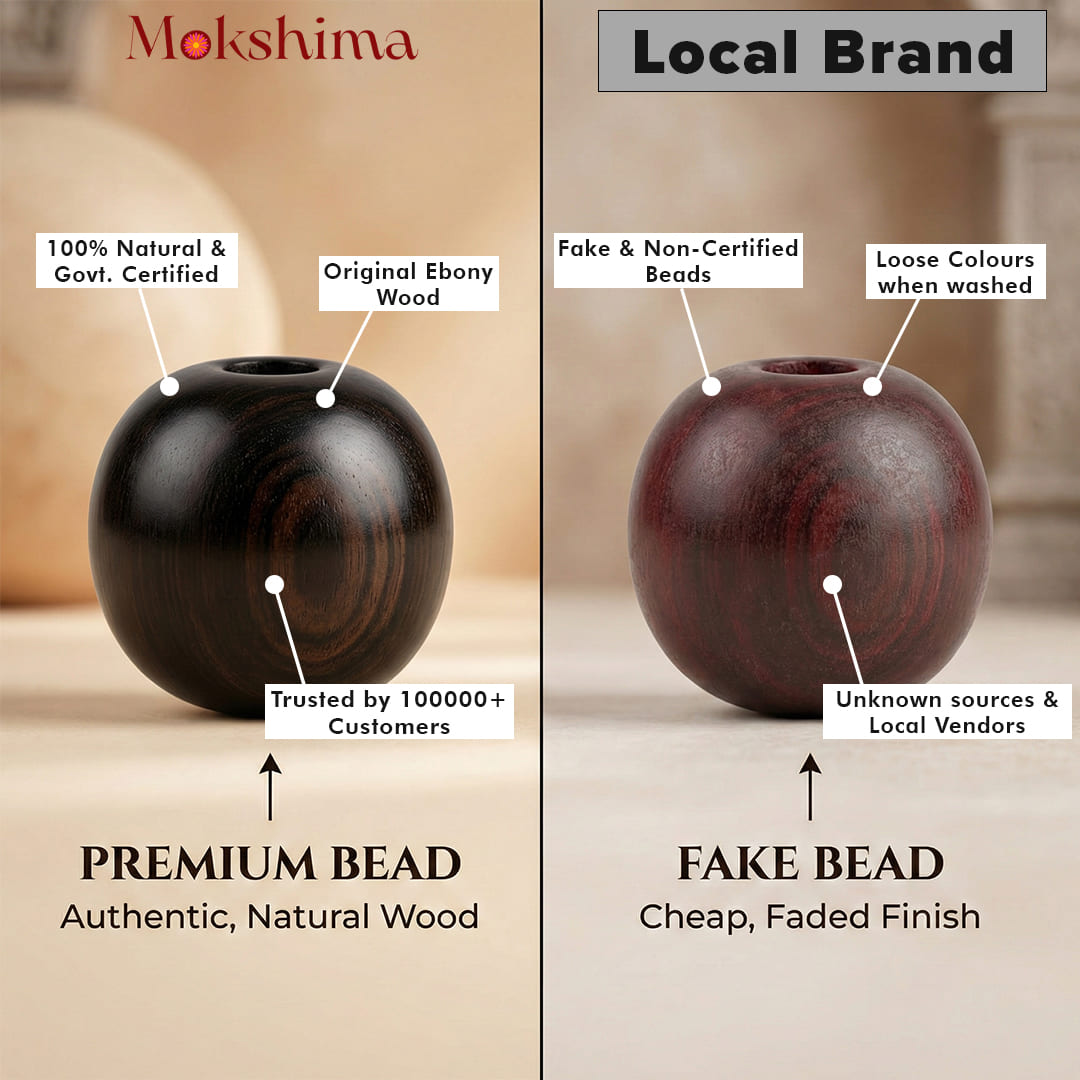 Karungali Malai 108-Beads Ebony Wood ( Buy 1 Get 1 Free Gift)