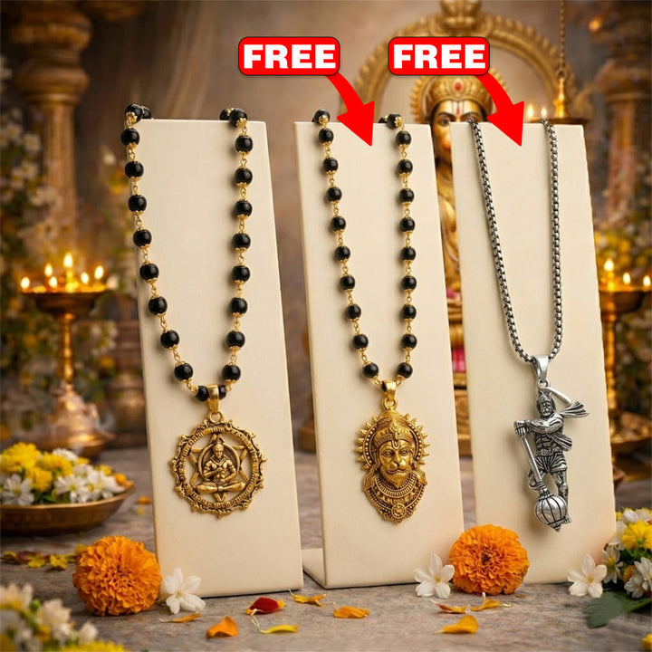 Hanumanji Pendant Karungali Mala (Hanuman Chalisha Free)