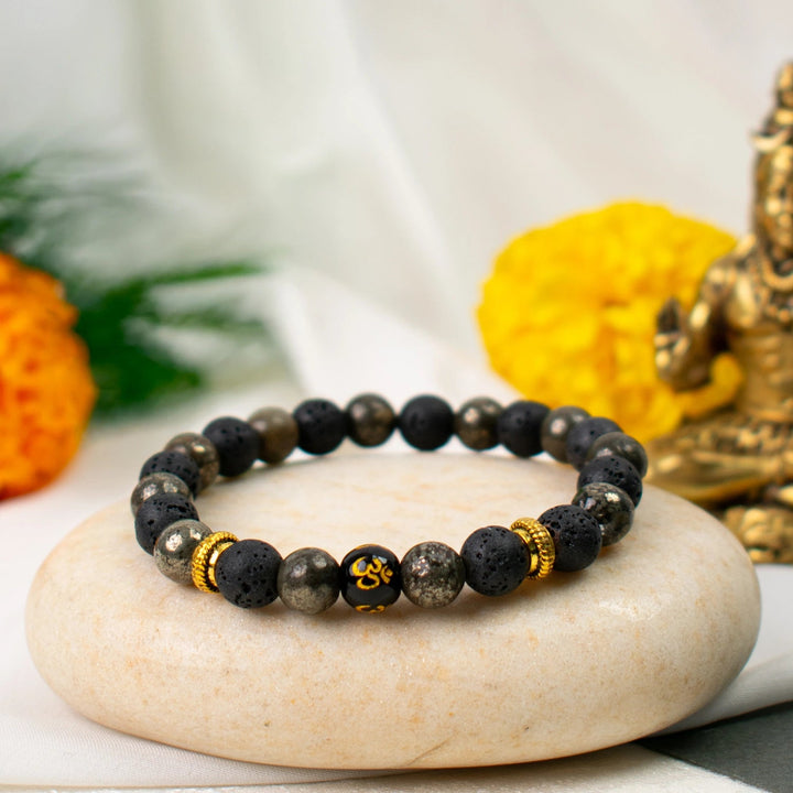 Wealth OM Pyrite Bracelet