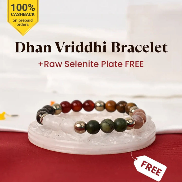 Dhan Vriddhi with FREE Raw Selenite Plate