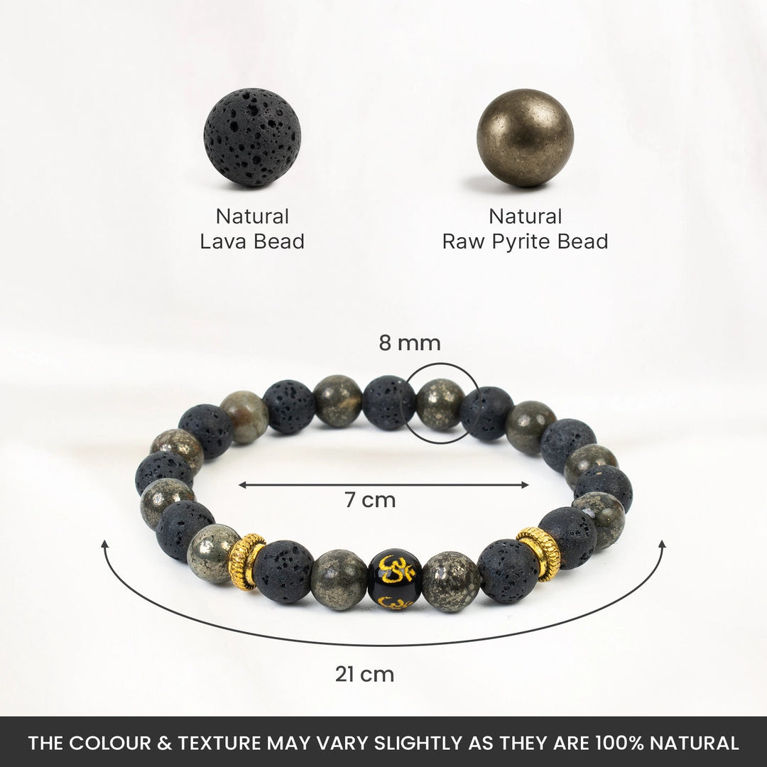 Wealth OM Pyrite Bracelet