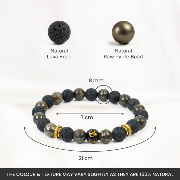 Wealth OM Pyrite Bracelet