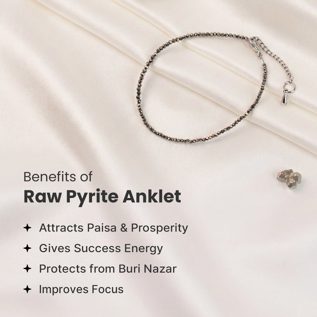 Raw Pyrite Anklet Set Of 2
