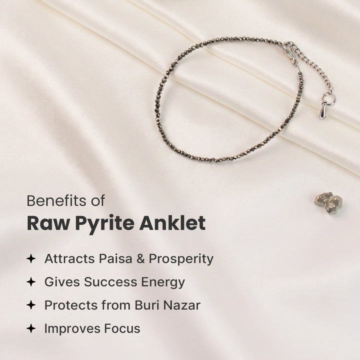 Raw Pyrite Anklet Set Of 2