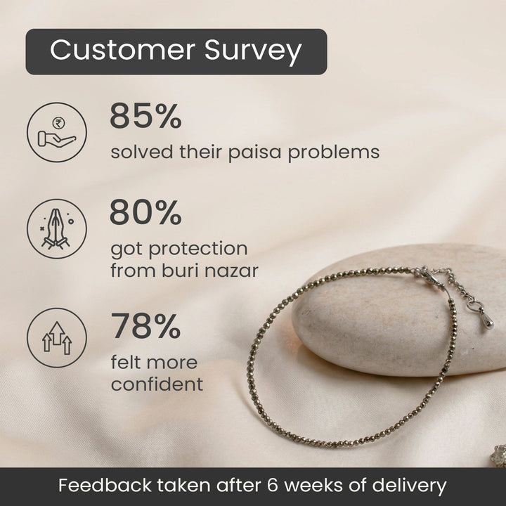 Raw Pyrite Anklet Set Of 2