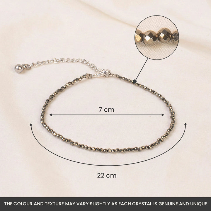 Raw Pyrite Anklet