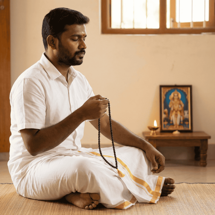 Karungali Malai 108-Beads Ebony Wood ( Buy 1 Get 1 Free Gift)