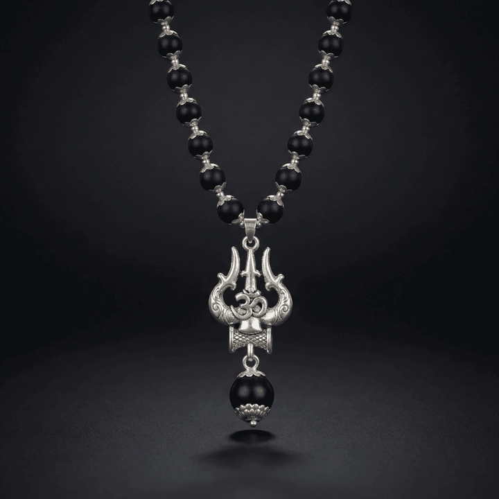OM Shiva Trishool Karungali Mala (Buy 1 Get 1 Free Gift)