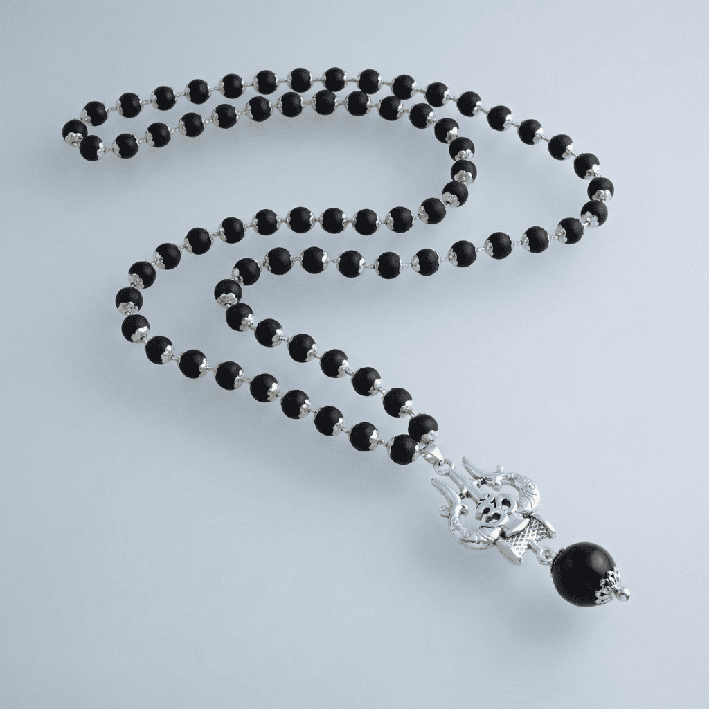 OM Shiva Trishool Karungali Mala (Buy 1 Get 1 Free Gift)
