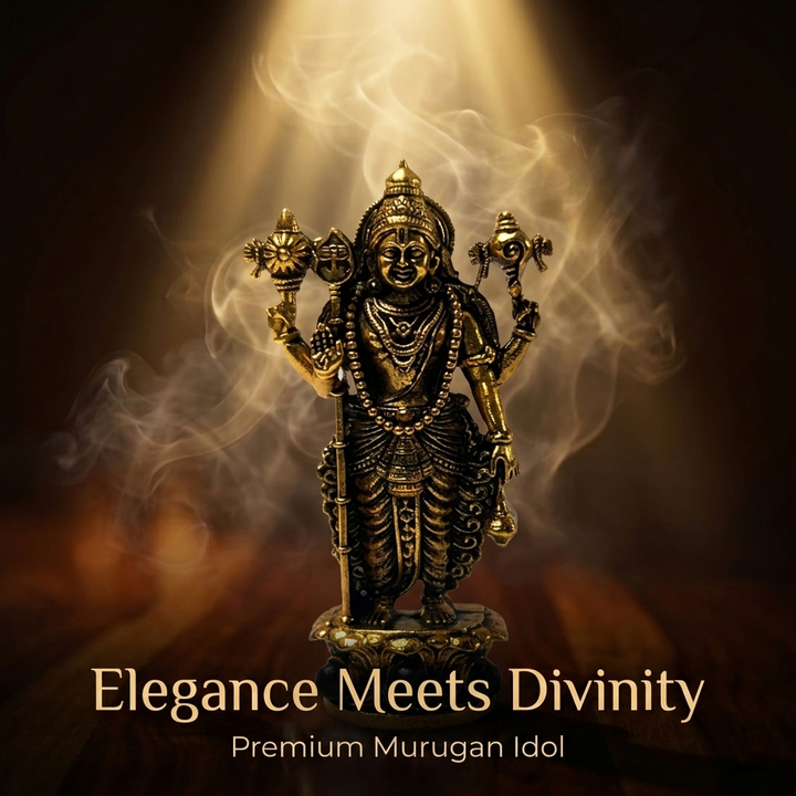 Lord Murugan Swamy Dashboard Idol - Gold Plated