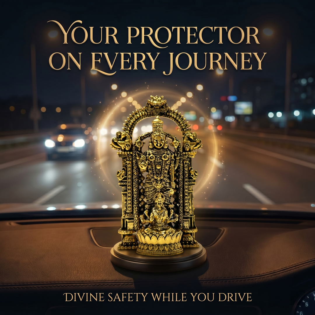 Lord Murugan Mini Idol for Car Dashboard - Gold Plated