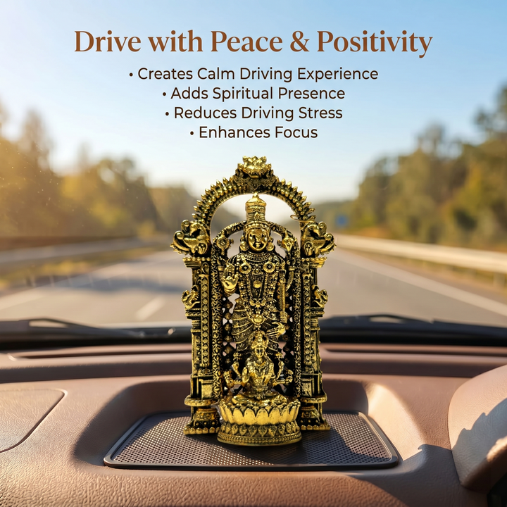 Lord Murugan Mini Idol for Car Dashboard - Gold Plated