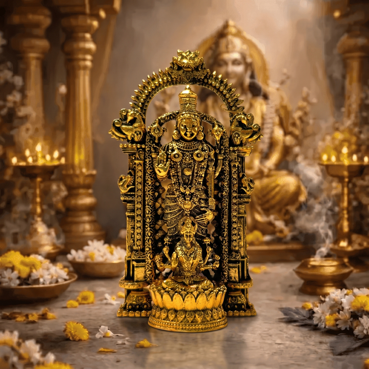 Lord Murugan Mini Idol for Car Dashboard - Gold Plated