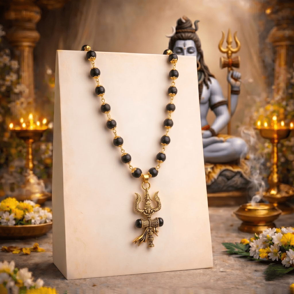 OM Shiva Trishul Karungali Mala (Free Gift Worth 599)