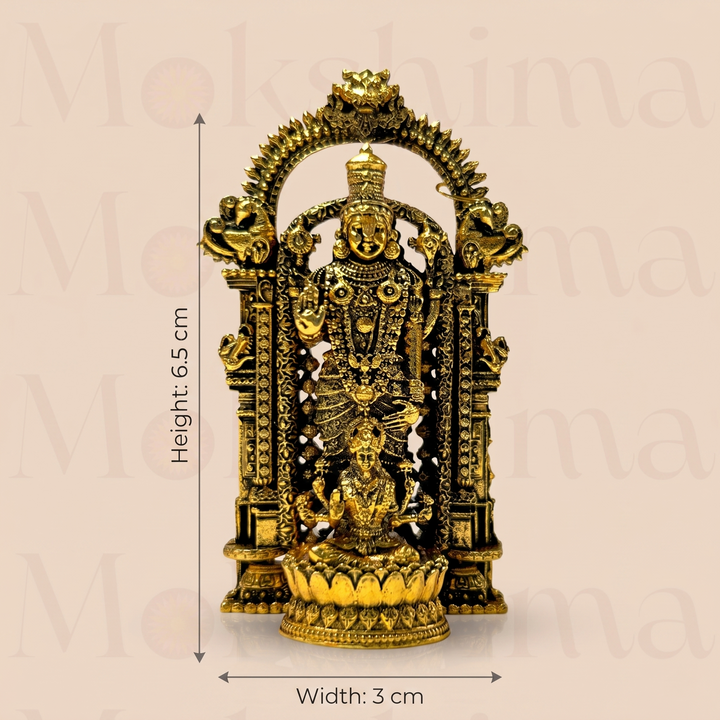 Lord Murugan Mini Idol for Car Dashboard - Gold Plated