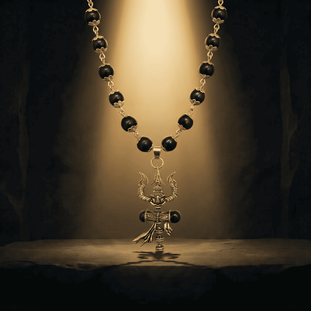 The Trishul Karungali Mala