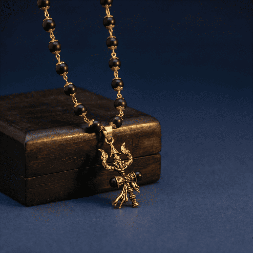 The Trishul Karungali Mala