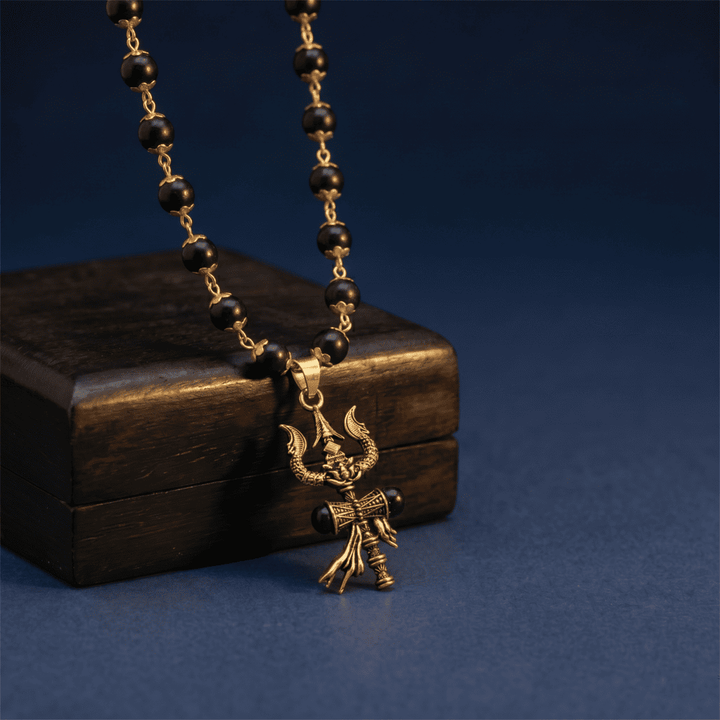 The Trishul Karungali Mala