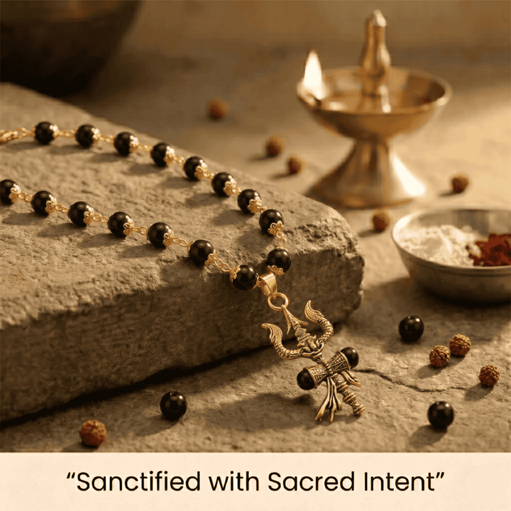 The Trishul Karungali Mala